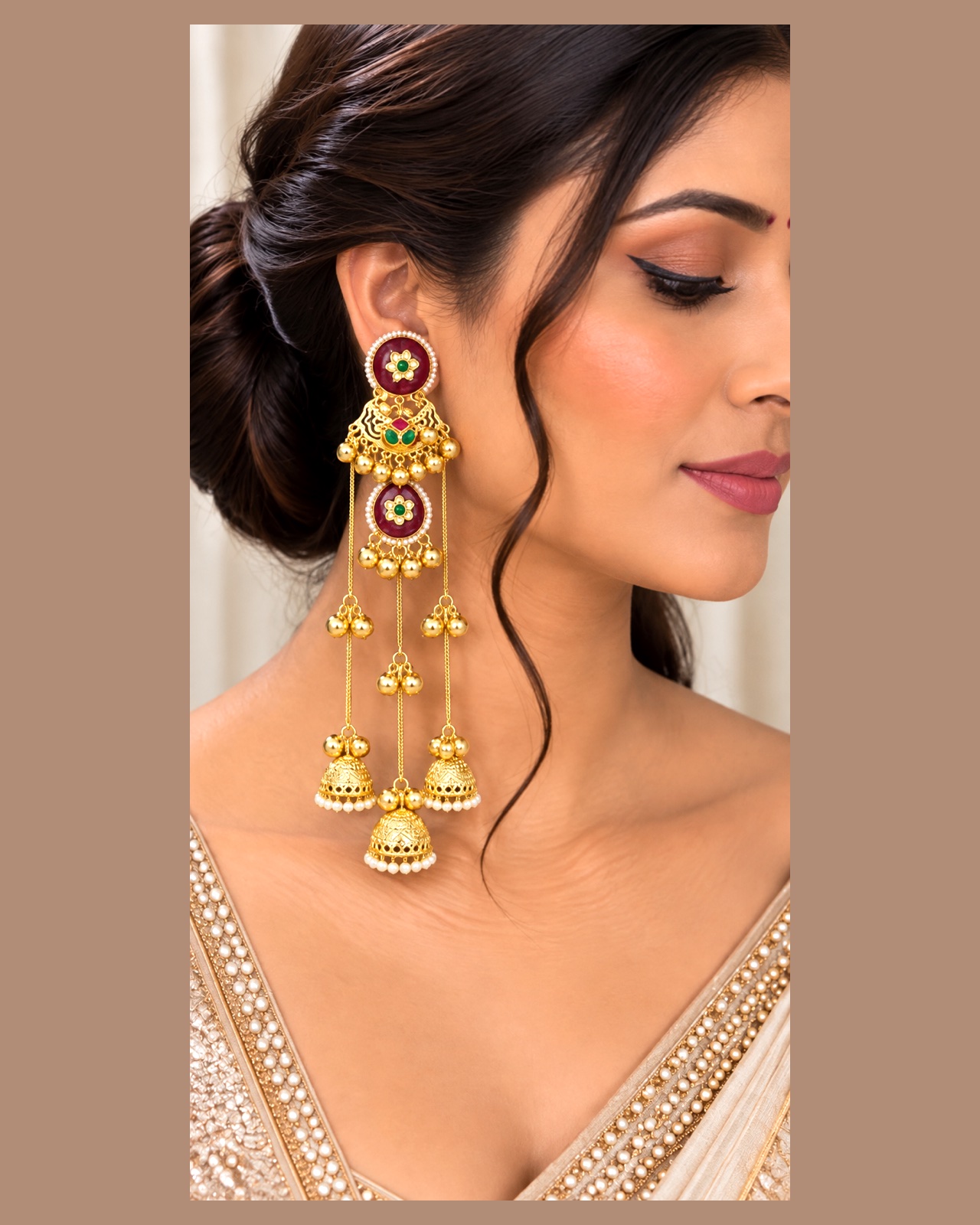 Jiya brass earings